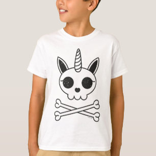 Eenhoorn Schedel en Kruisbeenderen T-shirt