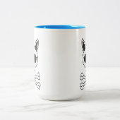 Eenhoorn Schedel en Kruisbeenderen Tweekleurige Koffiemok (Center)