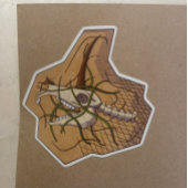 Eenhoorn schedel strand sticker
