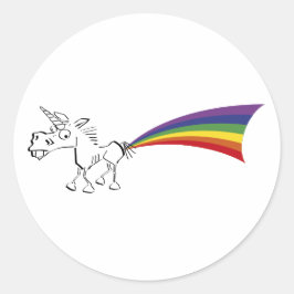 Eenhoorn scheten een regenboog stickers