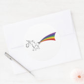 Eenhoorn scheten een regenboog stickers (Envelop)