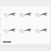 Eenhoorn scheten een regenboog stickers (Vel)