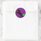 Eenhoorn scheten regenbogen sticker paarse (Tas)