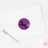 Eenhoorn scheten regenbogen sticker paarse (Envelop)