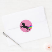 Eenhoorn scheten regenbogen sticker roze (Envelop)