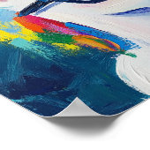 Eenhoorn schilderij poster (Hoek)