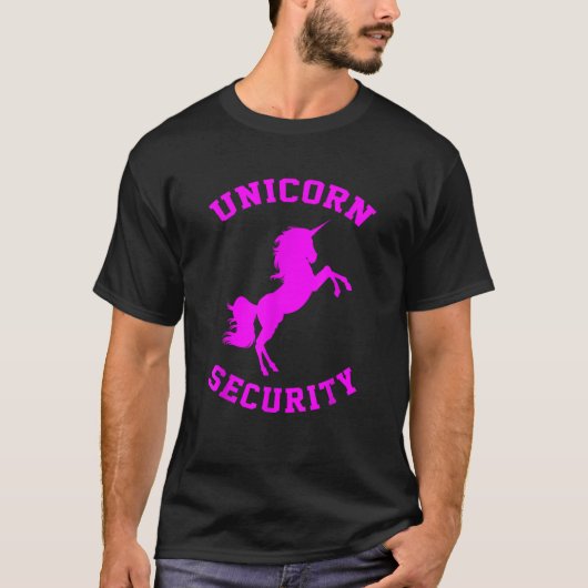 Eenhoorn Security Grappig Kostuum Voor Eenhoorn Li T-shirt (Voorkant)