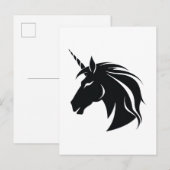Eenhoorn silhouet  briefkaart (Voorkant / Achterkant)