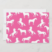 Eenhoorn Silhouette 1e Verjaardagsfeest Roze Meisj Kaart (Achterkant)