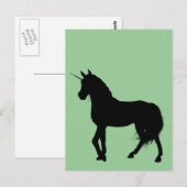 Eenhoorn Silhouette Briefkaart (Voorkant / Achterkant)