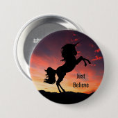 Eenhoorn Silhouette Button (Voorkant /achterkant)