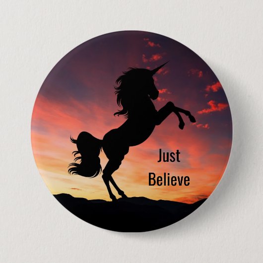 Eenhoorn Silhouette Button (Voorkant)