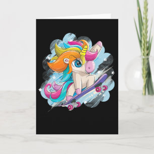 Eenhoorn Skateboarden Shirt Meisjes Vrouwen Skateb Kaart