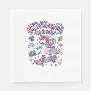 Eenhoorn Skateboarding Eenhoorn Vet Typografie T-s Servet