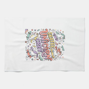 Eenhoorn Skater Eenhoorn Crew Whimsical Zazzle Ont Theedoek