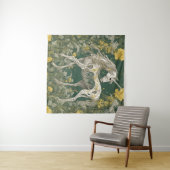 Eenhoorn Skelet in de Gele Bloemen Wandkleed (In Situ (horizontaal))