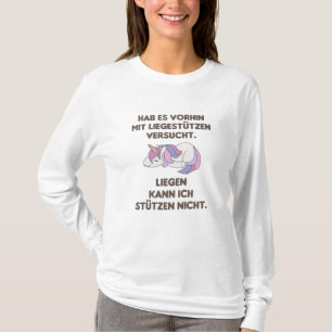 Eenhoorn Slaap Grappig Gezegde Atleet Humor T-shirt