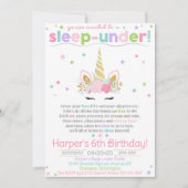 Eenhoorn Slaap-onder Uitnodiging, Eenhoorn Uitnodi Kaart (Voorkant)