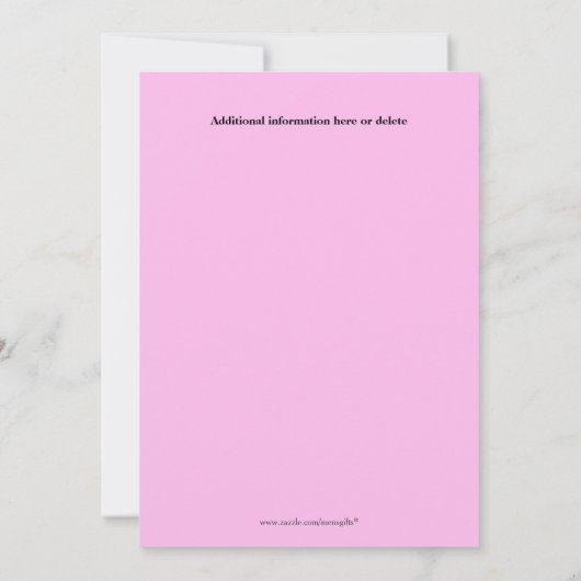 Eenhoorn slaapzak teepee roze wit meisjesslaap kaart (Achterkant)