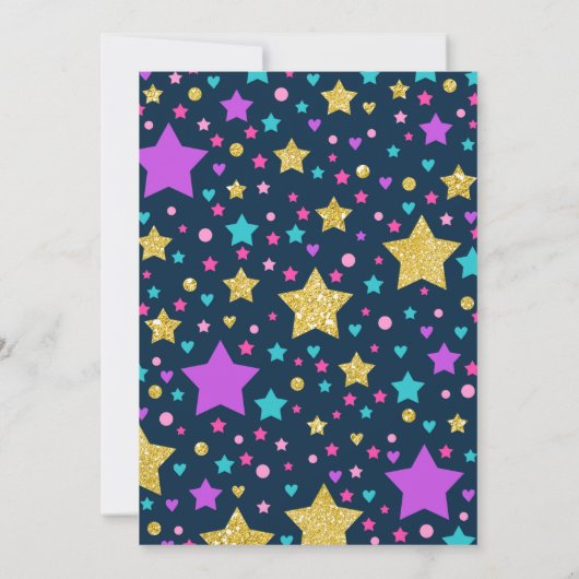 Eenhoorn Sleepover Party Uitnodiging Slumber Party (Achterkant)