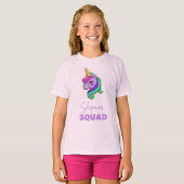 Eenhoorn Sleepover Squad pyjama party gunst t-shir T-shirt (Voorkant volledig)