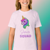Eenhoorn Sleepover Squad pyjama party gunst t-shir T-shirt