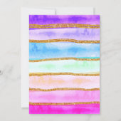 Eenhoorn slijm en frappuccino verjaardagsuitnodigi kaart (Achterkant)