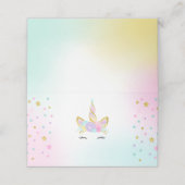 Eenhoorn Slijm Plaats Kaart Zeemeermin Tafelnummer Plaatskaartje (Buitenkant ongevouwen)