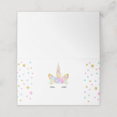 Eenhoorn Slijm Plaats Kaart Zeemeermin Tafelnummer Plaatskaartje (Buitenkant ongevouwen)