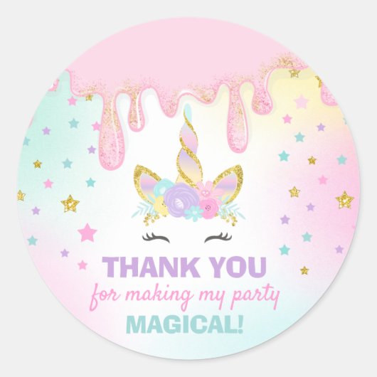 Eenhoorn Slime Party Favor Label Sticker Slime Par (Voorkant)