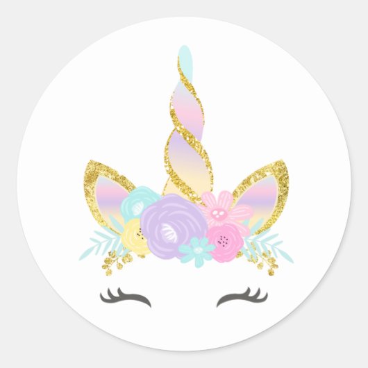 Eenhoorn Slime Party Favor Label Sticker Slime Par (Voorkant)