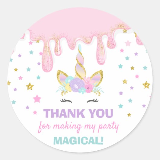 Eenhoorn Slime Party Favor Label Sticker Slime Par (Voorkant)