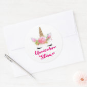 Eenhoorn Slime Stickers rond (Envelop)