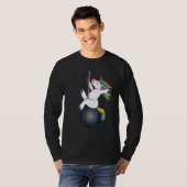 eenhoorn sloopkogel zegging t-shirt (Voorkant volledig)