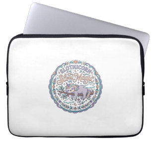 Eenhoorn Slothicorn Langzame Magie Whimsical T-Shi Laptop Sleeve