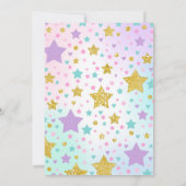 Eenhoorn Slumber Party Verjaardag Uitnodiging (Achterkant)