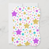 Eenhoorn Slumber Party Verjaardag Uitnodiging (Achterkant)