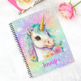 Eenhoorn Sparkle Rainbow School Notitieboek