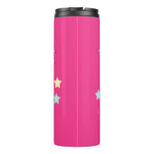 Eenhoorn & Sparkly Rainbow Aangepaste naam op Hot  Thermosbeker (Achterkant)