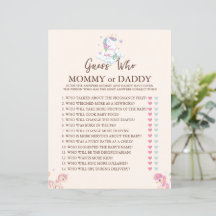 Eenhoorn spel Raad wie Regenboog Baby Shower