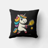 Eenhoorn Spelen Pickleball Speler Lover Kinder Vro Kussen (Achterkant)