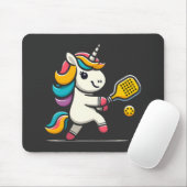 Eenhoorn Spelen Pickleball Speler Lover Kinder Vro Muismat (Met muis)