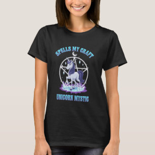 Eenhoorn Spelt Mijn Ambacht Mystieke Heksen Vrouwe T-shirt