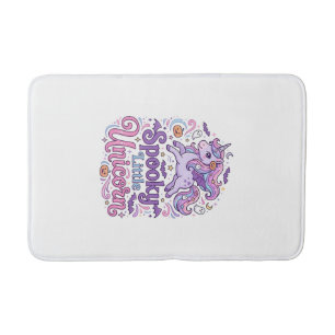 Eenhoorn Spookachtige Kleine Eenhoorn Retro Stijl Badmat
