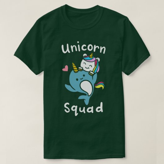 Eenhoorn Sqad Narwal T-shirt (Design voorkant)