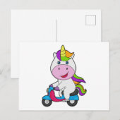 Eenhoorn Step-scooter Briefkaart (Voorkant / Achterkant)
