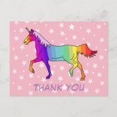  Eenhoorn Sterren Dank u Briefkaart (Voorkant)