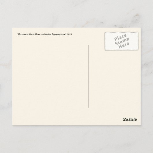  eenhoorn sterrenbeeld Briefkaart (Achterkant)