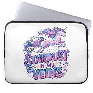 Eenhoorn-sterrenstof in mijn aderen Retro stijl le Laptop Sleeve