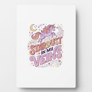 Eenhoorn Sterrenstof in Mijn Aderen Whimsical Merc Fotoplaat